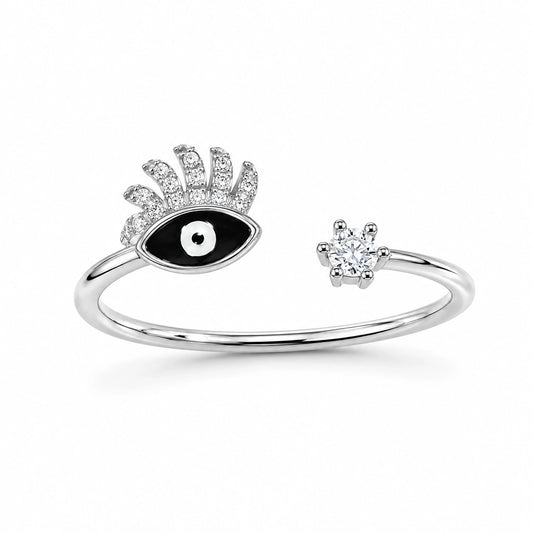 Evil Eye Crown Toe Ring