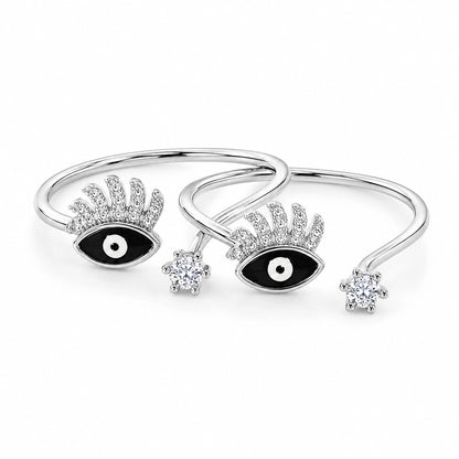 Evil Eye Crown Toe Ring