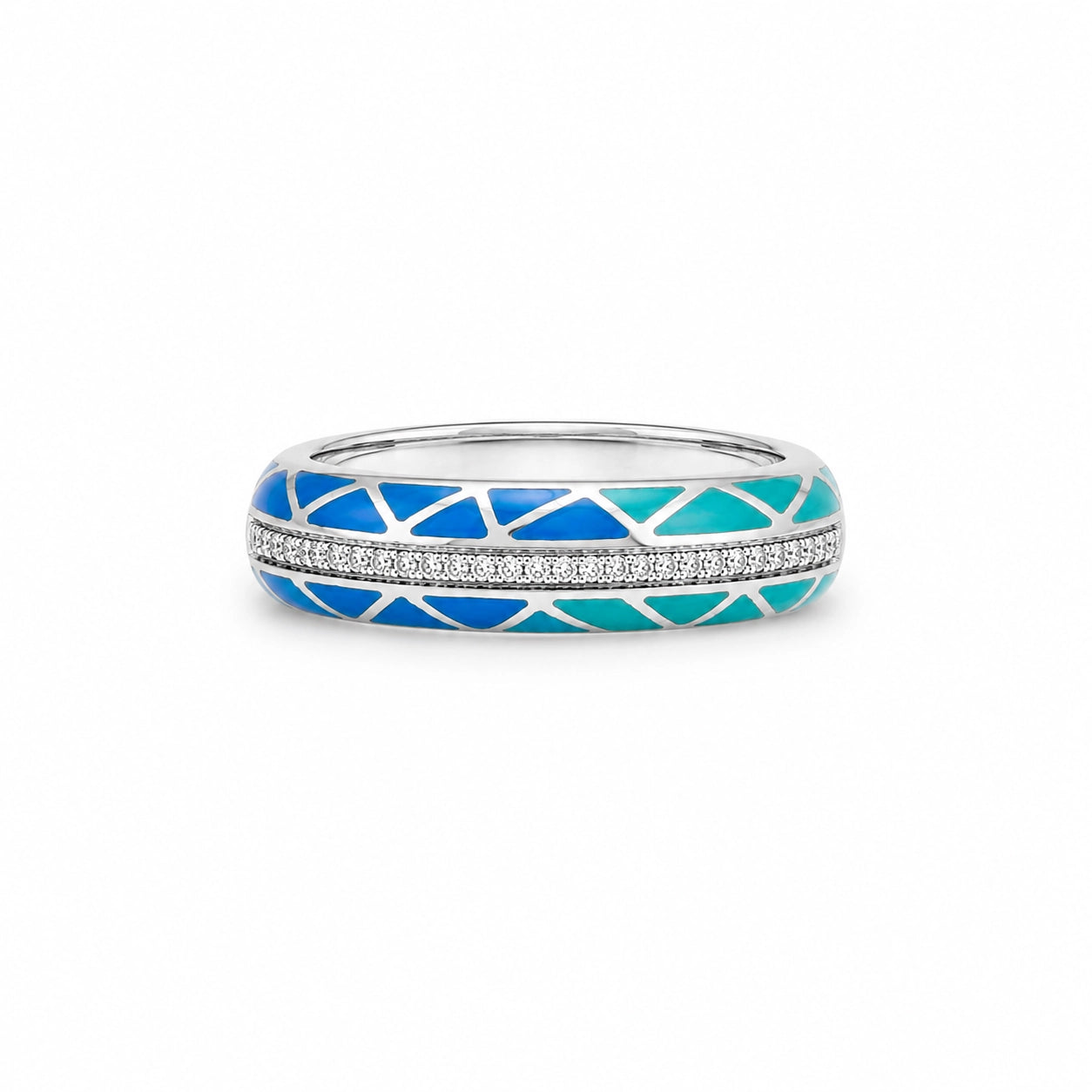 Azure Mosaic Ring