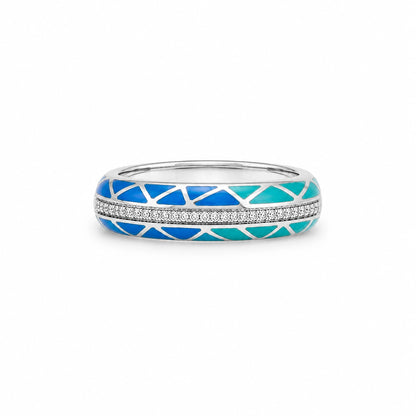 Azure Mosaic Ring