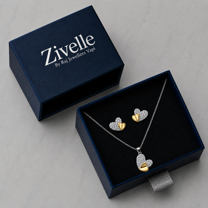 Dual Hearts Jewellery Set