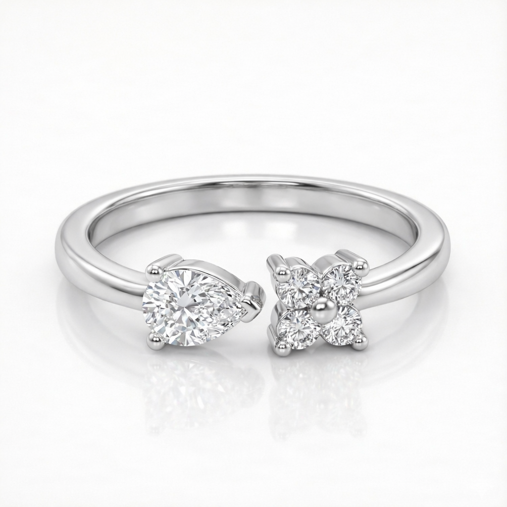 Glitz FleurDrop Ring