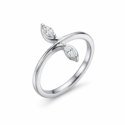 Glitz Twinleaf Ring