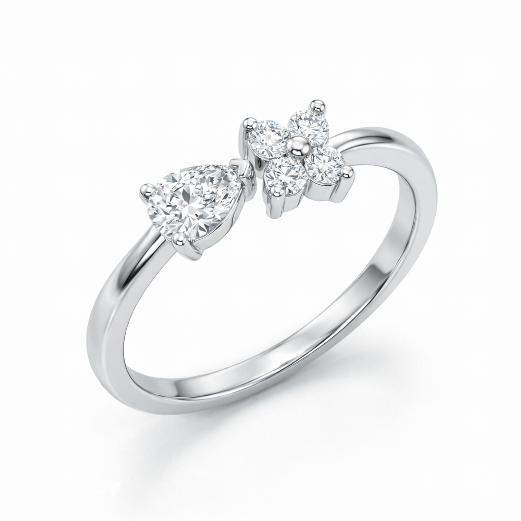 Glitz FleurDrop Ring