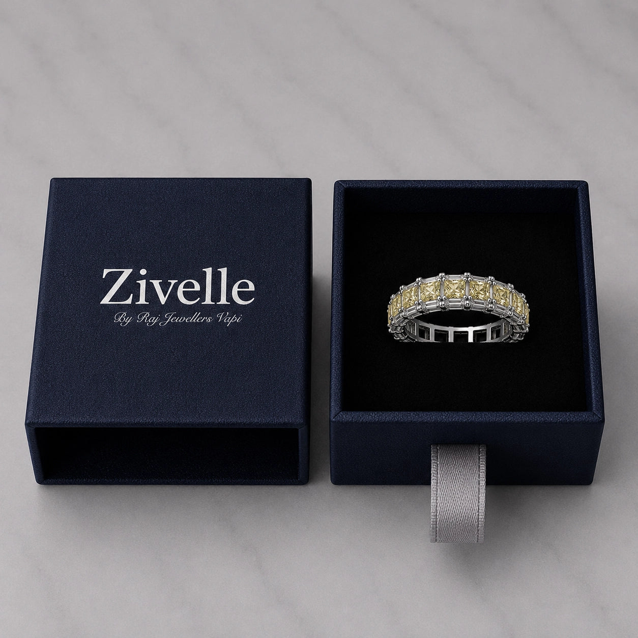Yellow eternity ring