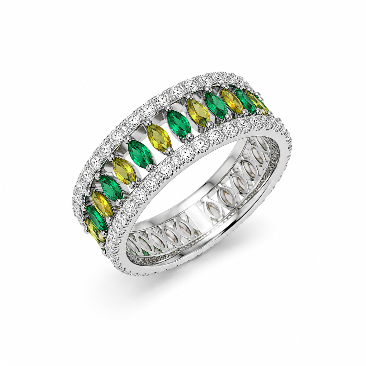 Emerald Stack Ring