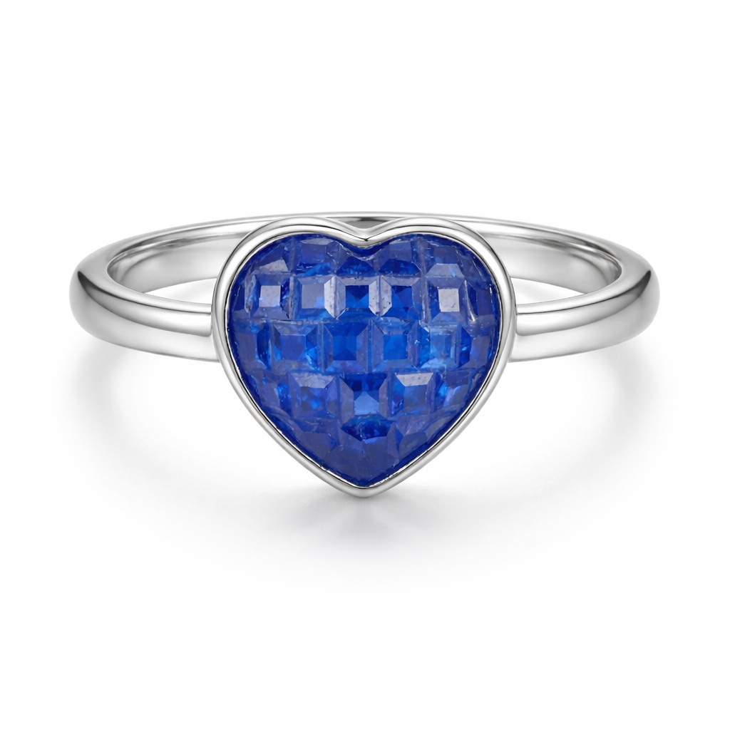 Sapphire Heart Ring