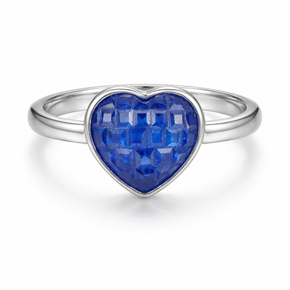 Sapphire Heart Ring
