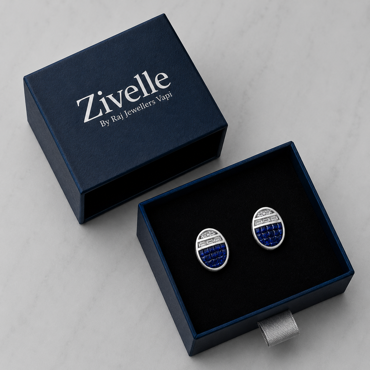 Sapphire Arc Earrings
