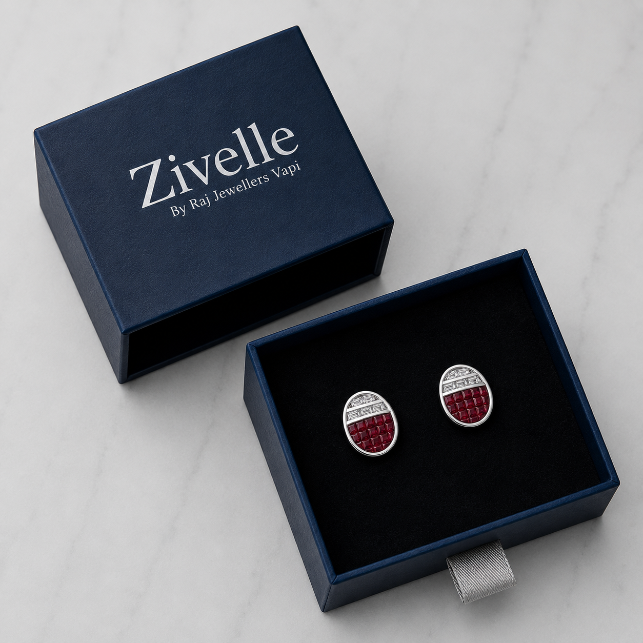 Sapphire Arc Earrings