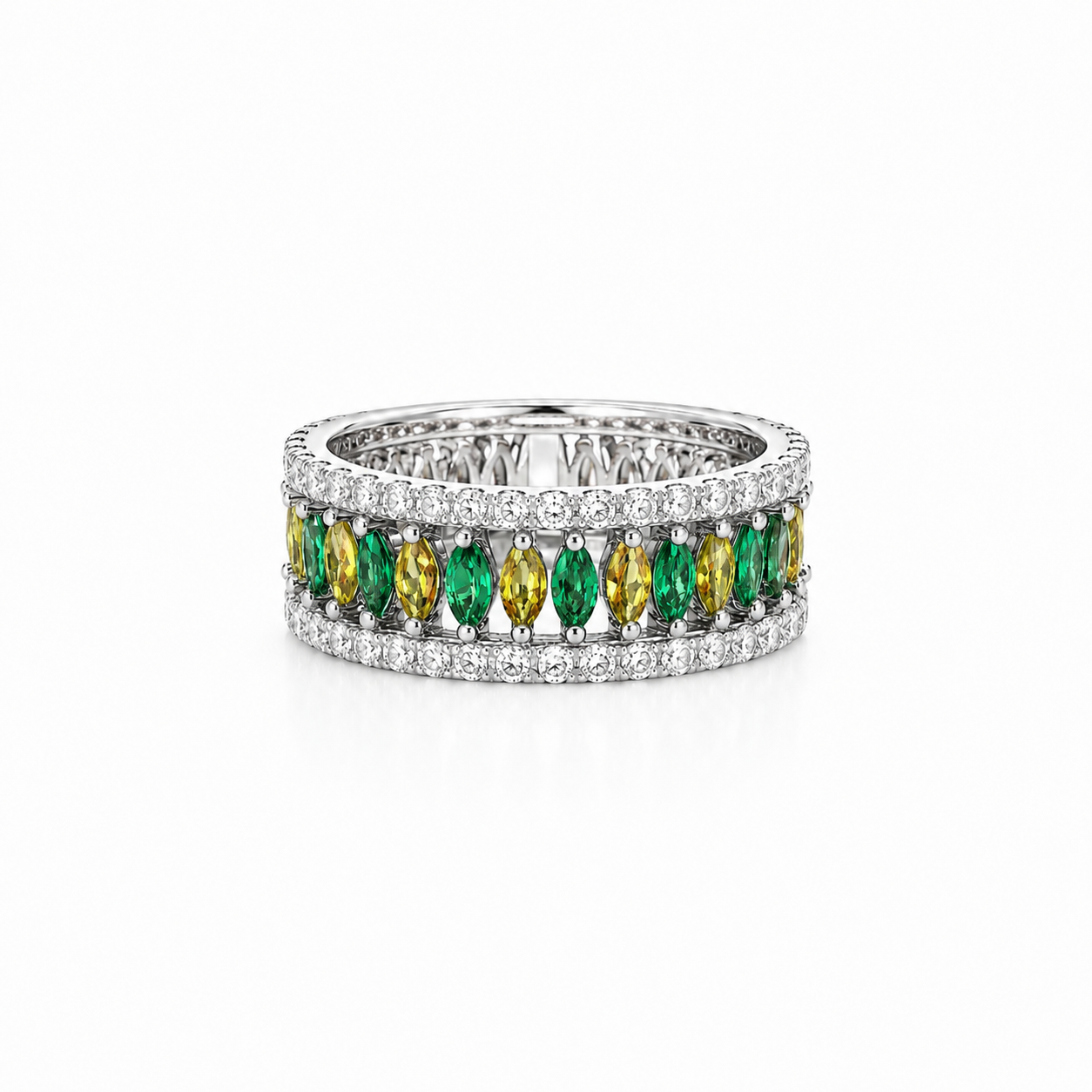 Emerald Stack Ring