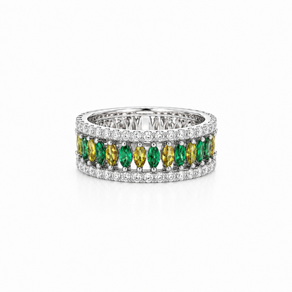 Emerald Stack Ring