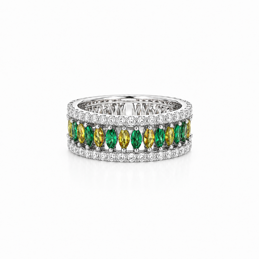 Emerald Stack Ring