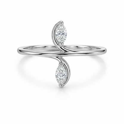 Glitz Twinleaf Ring