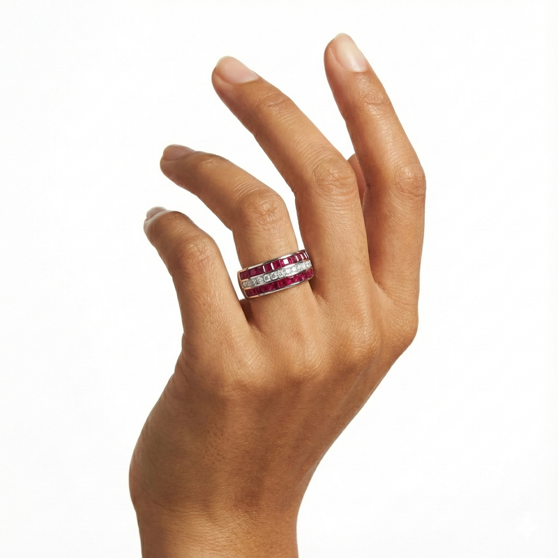 Sapphire Garnet Ring